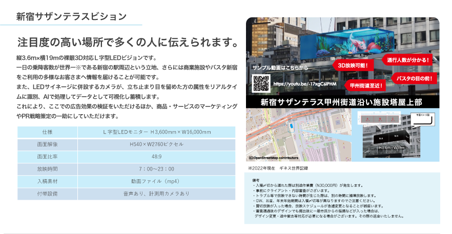 新宿サザンテラスビジョン