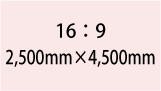 16:9 2,500mm×4,500mm