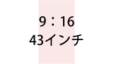 9:16 43インチ